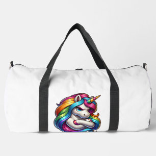 Unicorn With Rainbow Mane Art Tank Top Duffle Bag