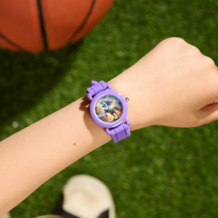 Unicorn With Rainbow Sparkle, Girls Wristwatch