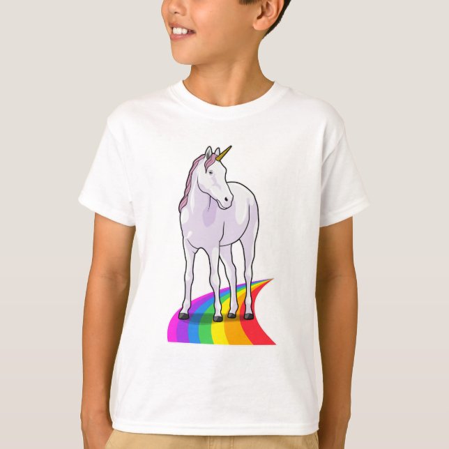 Unicorn with Rainbow T-Shirt (Front)