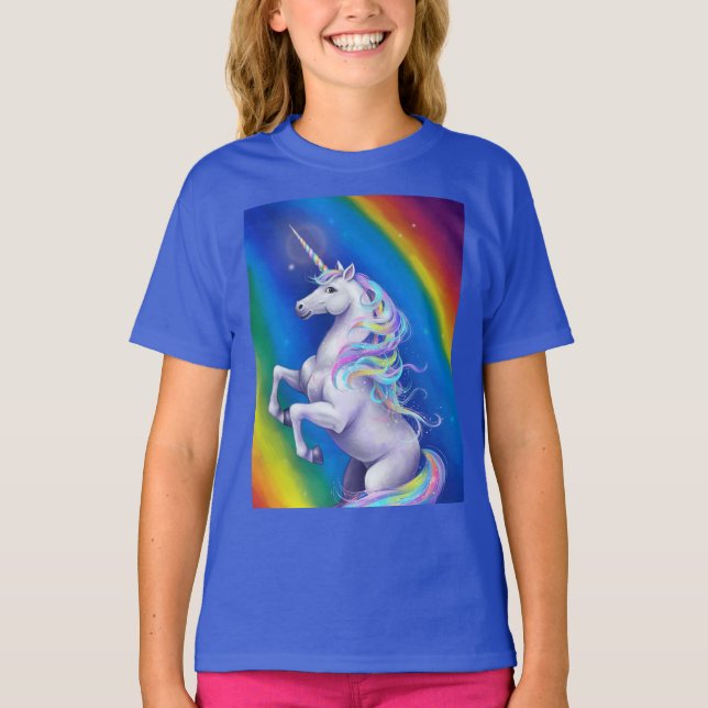 Unicorn with Rainbow T-Shirt (Front)