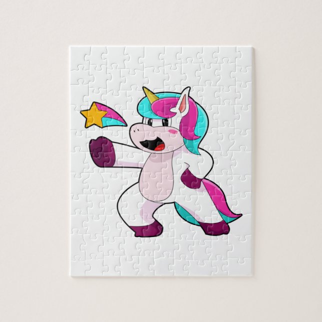 Unicorn with Star Jigsaw Puzzle (Vertical)