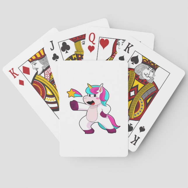 Unicorn with Star Playing Cards (Back)