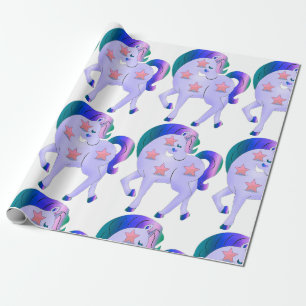 Unicorn with Stars Wrapping Paper