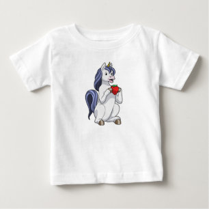 Unicorn with Strawberry Fruit Baby T-Shirt