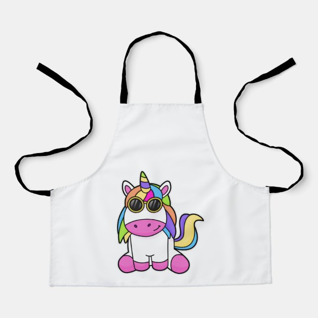 Unicorn with Sunglasses Apron (Front)