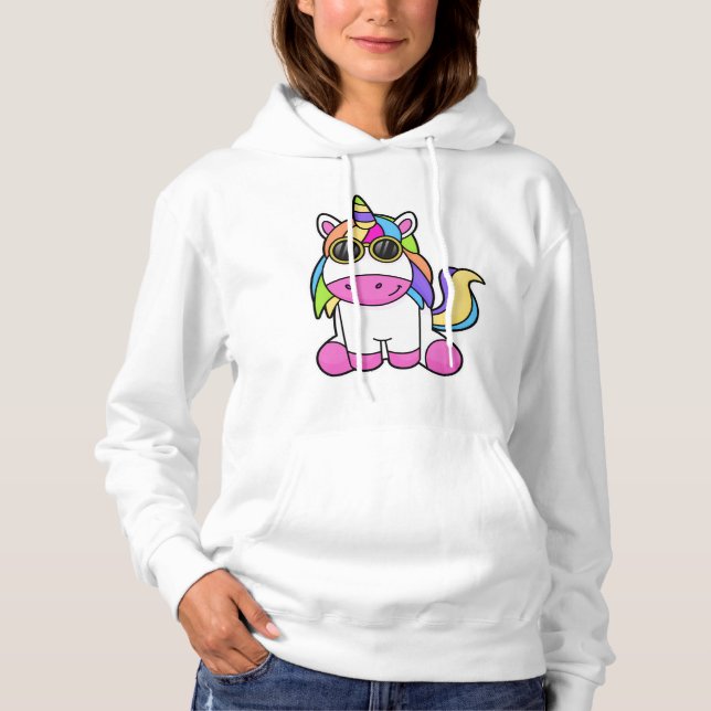 Unicorn with Sunglasses Hoodie (Front)