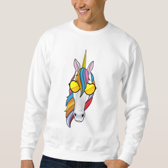 Unicorn with Sunglasses Sweatshirt (Front)