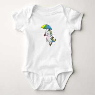 Unicorn with Umbrella Baby Bodysuit