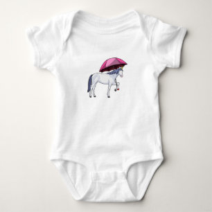 Unicorn with Umbrella Baby Bodysuit