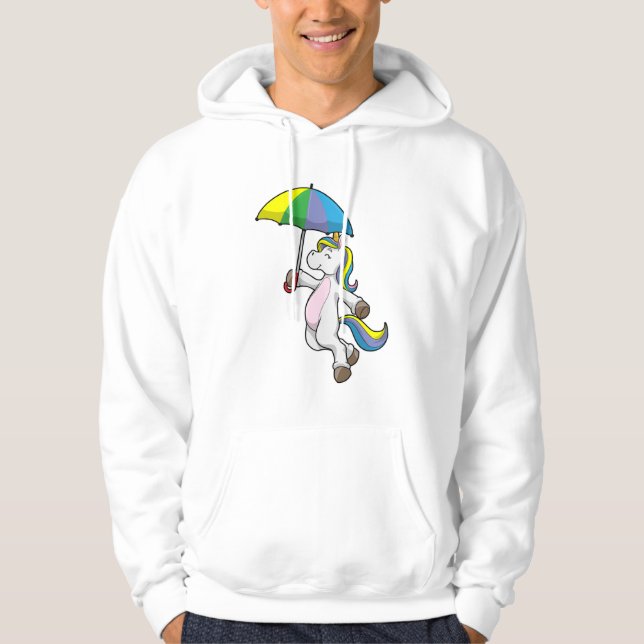 Unicorn with Umbrella Hoodie (Front)