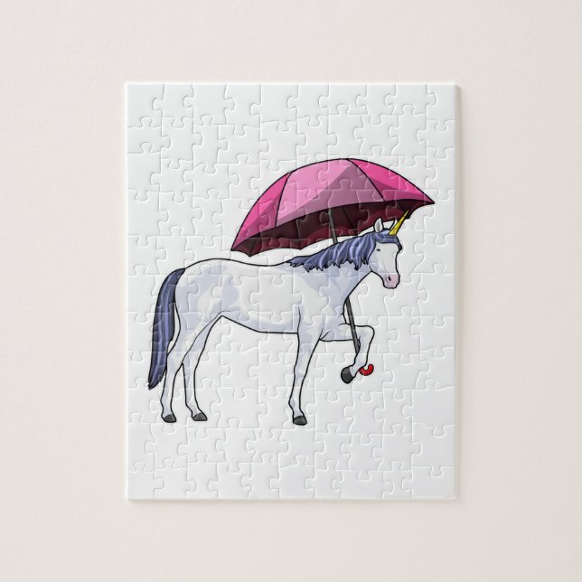 Unicorn with Umbrella Jigsaw Puzzle (Vertical)
