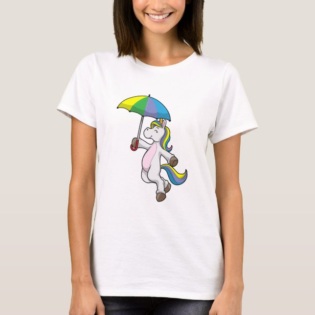 Unicorn with Umbrella T-Shirt (Front)