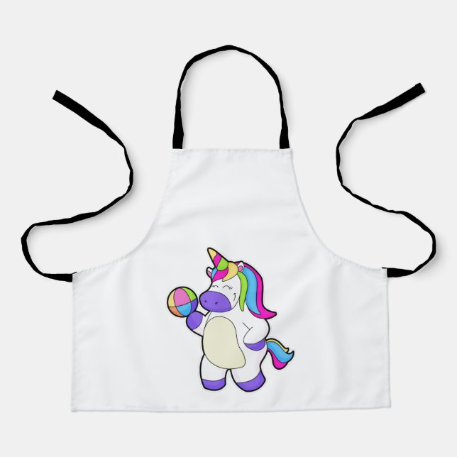 Unicorn with Volleyball Apron (Front)