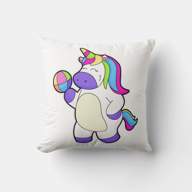 Unicorn with Volleyball Cushion (Front)