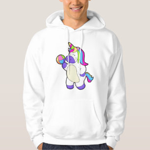 Unicorn with Volleyball Hoodie