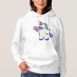 Unicorn with Volleyball Hoodie