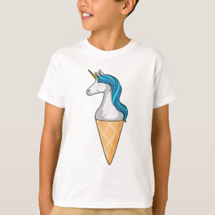 Unicorn with Waffle ice cream T-Shirt