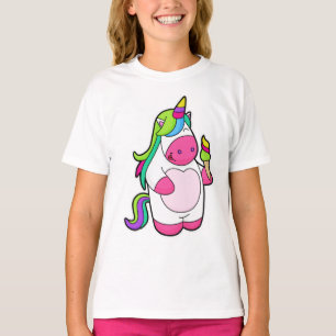 Unicorn with Waffle Ice cream T-Shirt