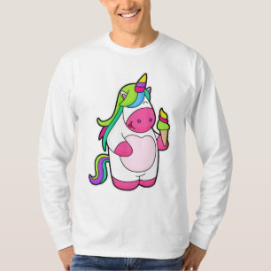 Unicorn with Waffle Ice cream T-Shirt