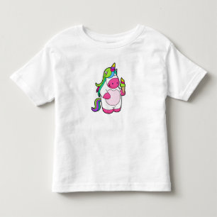 Unicorn with Waffle Ice cream Toddler T-Shirt