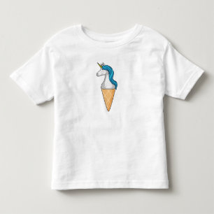 Unicorn with Waffle ice cream Toddler T-Shirt