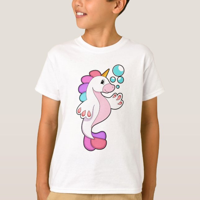 Unicorn with Water bubbles.PNG T-Shirt (Front)