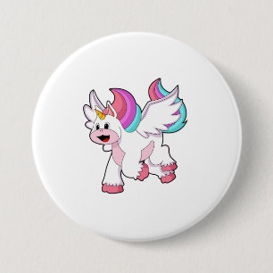 Unicorn with Wing.PNG 7.5 Cm Round Badge