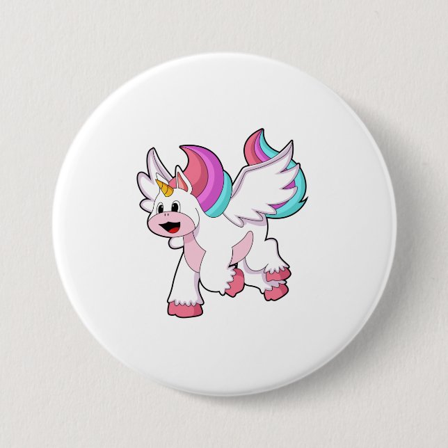 Unicorn with Wing.PNG 7.5 Cm Round Badge (Front)