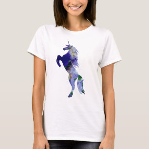 Unicorn Women's Bella Flowy Simple T-Shirt, White T-Shirt