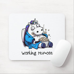 Unicorn Working Remote Mouse Mat