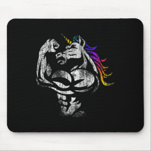 Unicorn Workout Fathers Day Gift Weightlifting Gym Mouse Mat