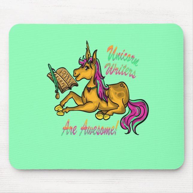 Unicorn Writers Are Awesome Mouse Mat (Front)