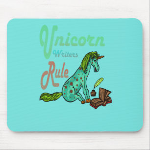 Unicorn Writers Rule Mouse Mat