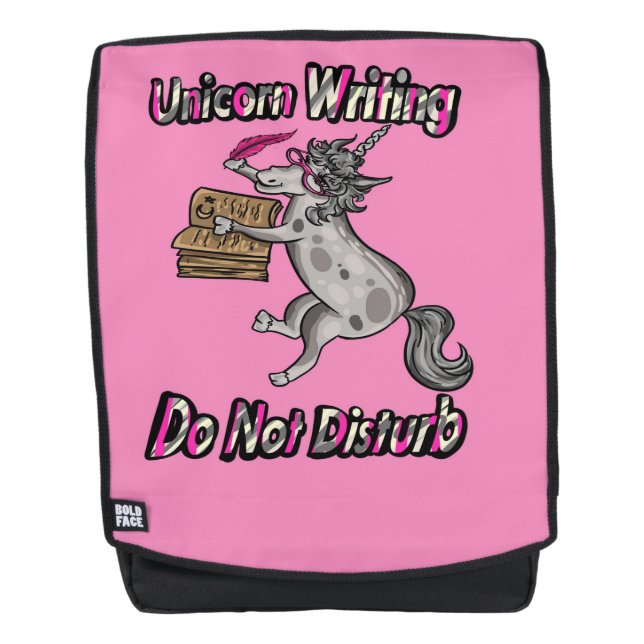 Unicorn Writing - Do Not Disturb Backpack (Front)