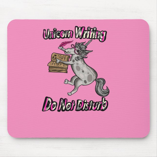 Unicorn Writing - Do Not Disturb Mouse Mat (Front)