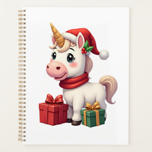 Unicorn Xmas Decoration Santa Unicorn Christmas T- Planner