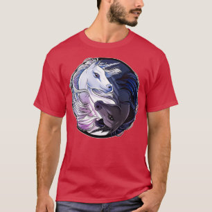 Unicorn Yin Yang Funny Yoga Unicorns Men Women T-Shirt
