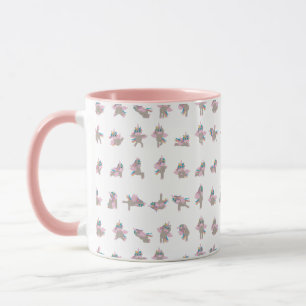 Unicorn Yoga Poses Pattern Design Mug