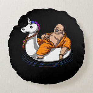 Unicorn Zen Yoga Round Cushion