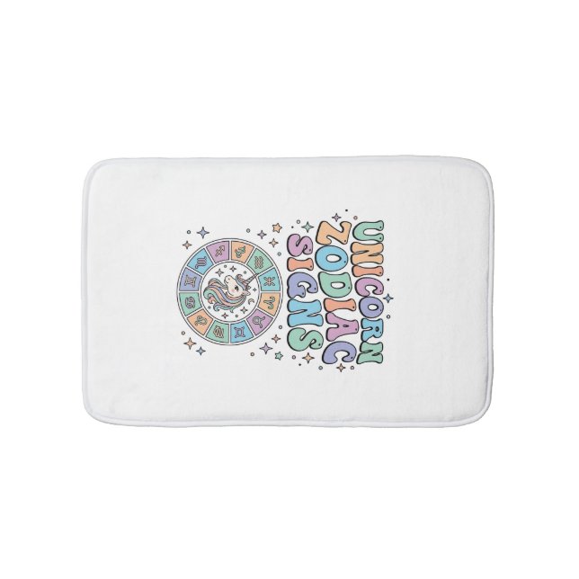 Unicorn Zodiac Signs Kawaii Vector Design_1 Bath Mat (Front)