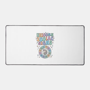 Unicorn Zodiac Signs Kawaii Vector Design_1 Desk Mat