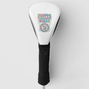 Unicorn Zodiac Signs Kawaii Vector Design_1 Golf Head Cover