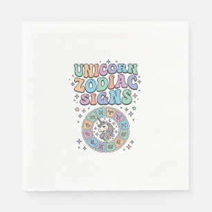 Unicorn Zodiac Signs Kawaii Vector Design_1 Napkin