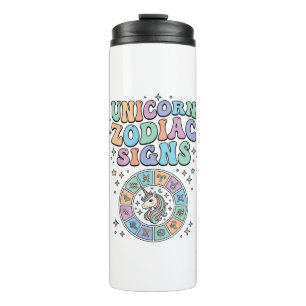 Unicorn Zodiac Signs Kawaii Vector Design_1 Thermal Tumbler