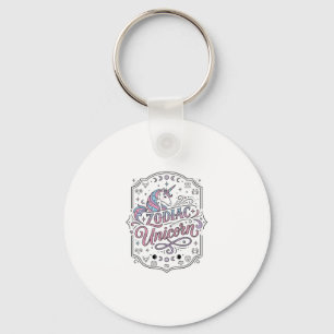 Unicorn Zodiac Unicorn Playful Cute Gift Design_1 Key Ring