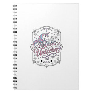 Unicorn Zodiac Unicorn Playful Cute Gift Design_1 Notebook