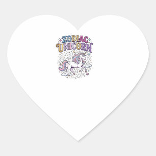 Unicorn Zodiac Unicorn Premium Vector Marketplace Heart Sticker