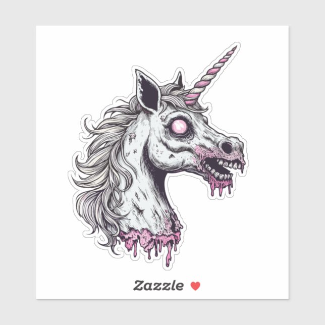 Unicorn Zombie Head (Sheet)
