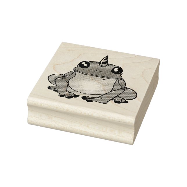 Unicorned Frog Rubber Stamp (Stamp)