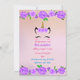 Unicornio Invitation